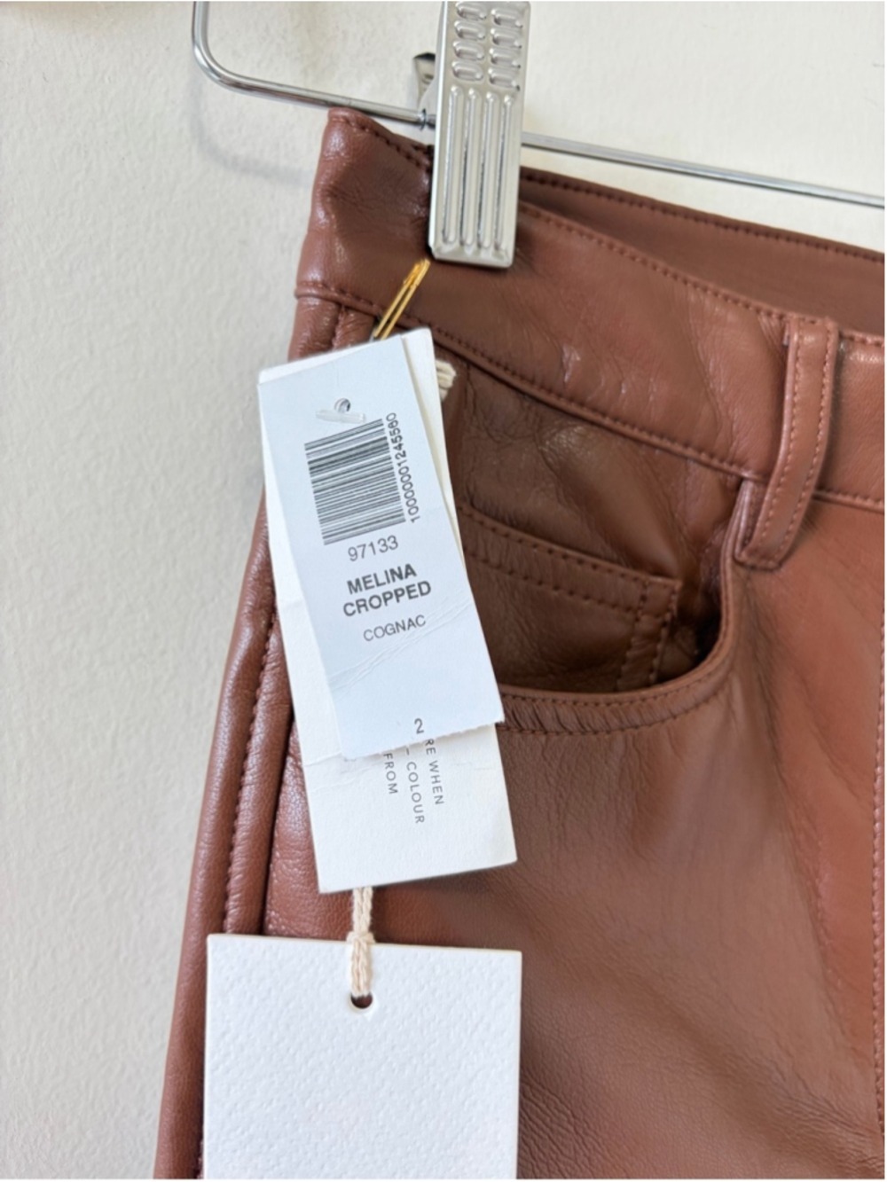 Aritzia The Melina Cropped Pant in Cognac Size 2 - Picture 10 of 15